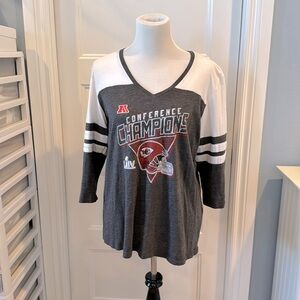 EUC women’s xl Kansas City Chiefs 3/4 sleeve